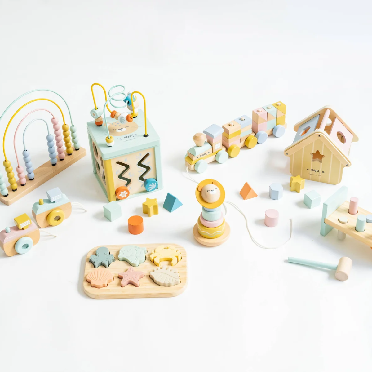 Saro Wooden Shape Sorting House