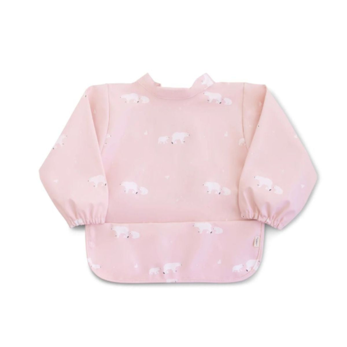 Saro Long Sleeve Baby Bib - Dusty Pink