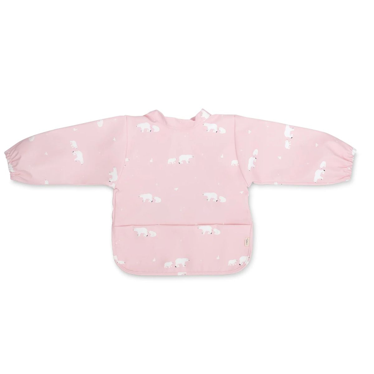Saro Long Sleeve Baby Bib - Dusty Pink on Luna Baby Store Miami