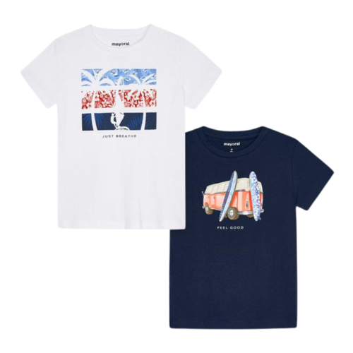 Mayoral Set Of 2 T-Shirts Boy Sea