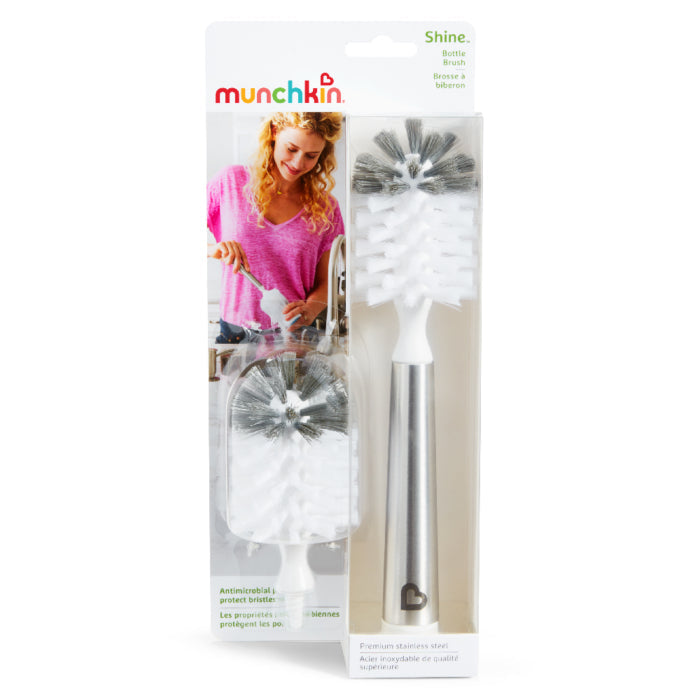 Munchkin Shine Stainless Steel Bottle Brush - Luna Baby Store Miami