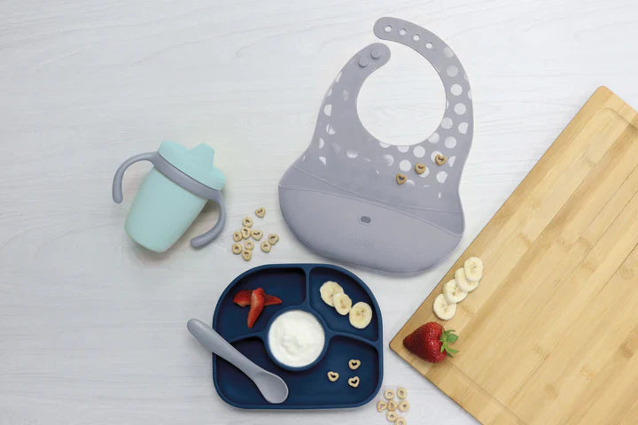 Bbluv Silicone Feeding Set - Navy