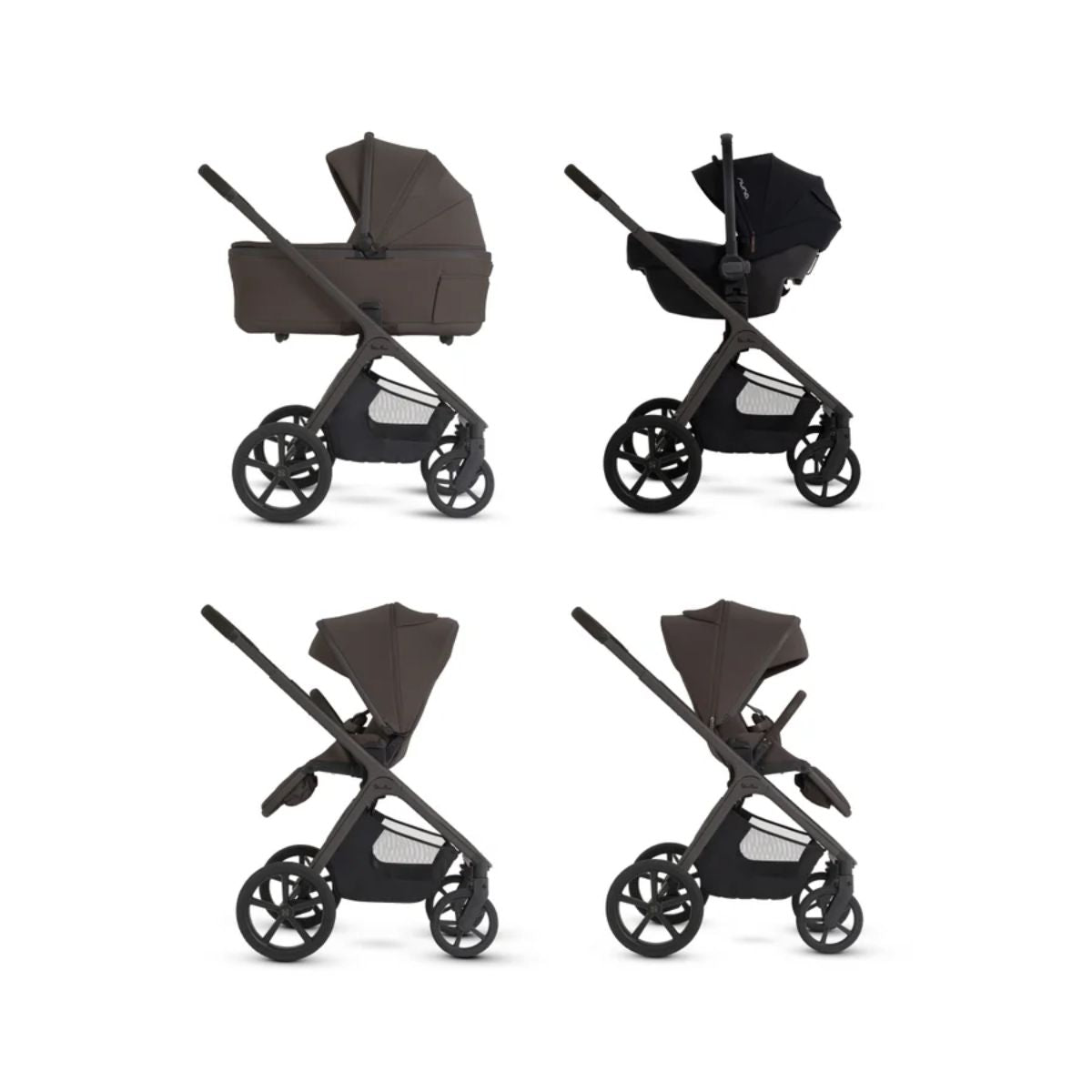 Silver Cross Cove 2 Compact Bassinet - Chocolate - Compact Genius Fold