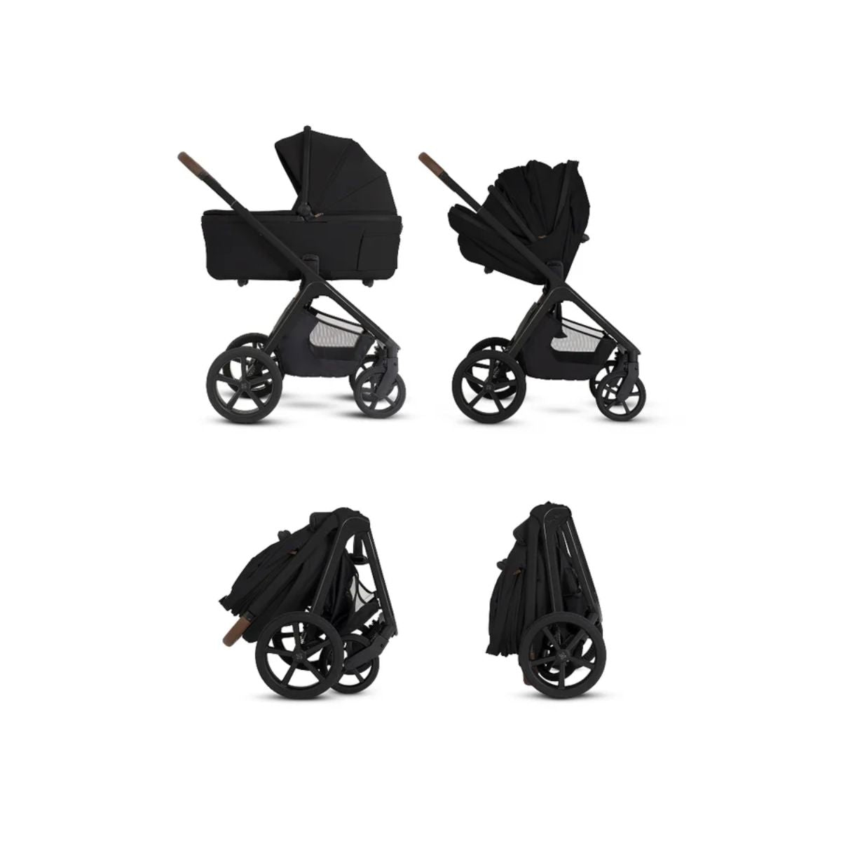 Silver Cross Cove 2 Compact Bassinet - Onyx on Luna Baby Store Miami