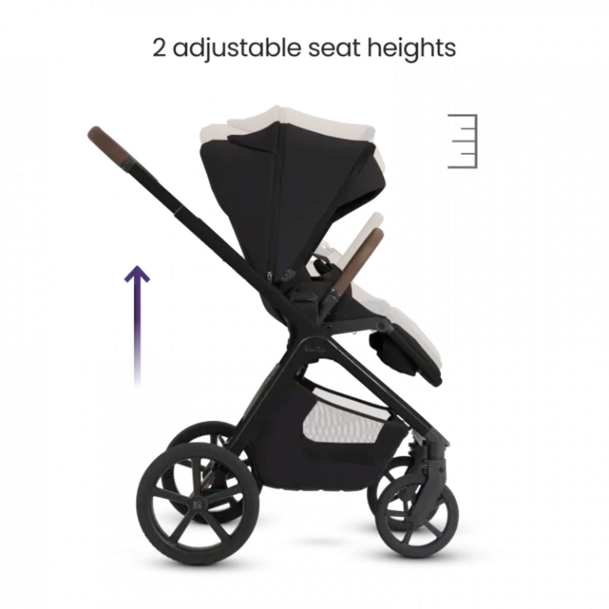 Silver Cross Cove 2 Full-Size All-Terrain Stroller - Onyx on Luna Baby Store Miami