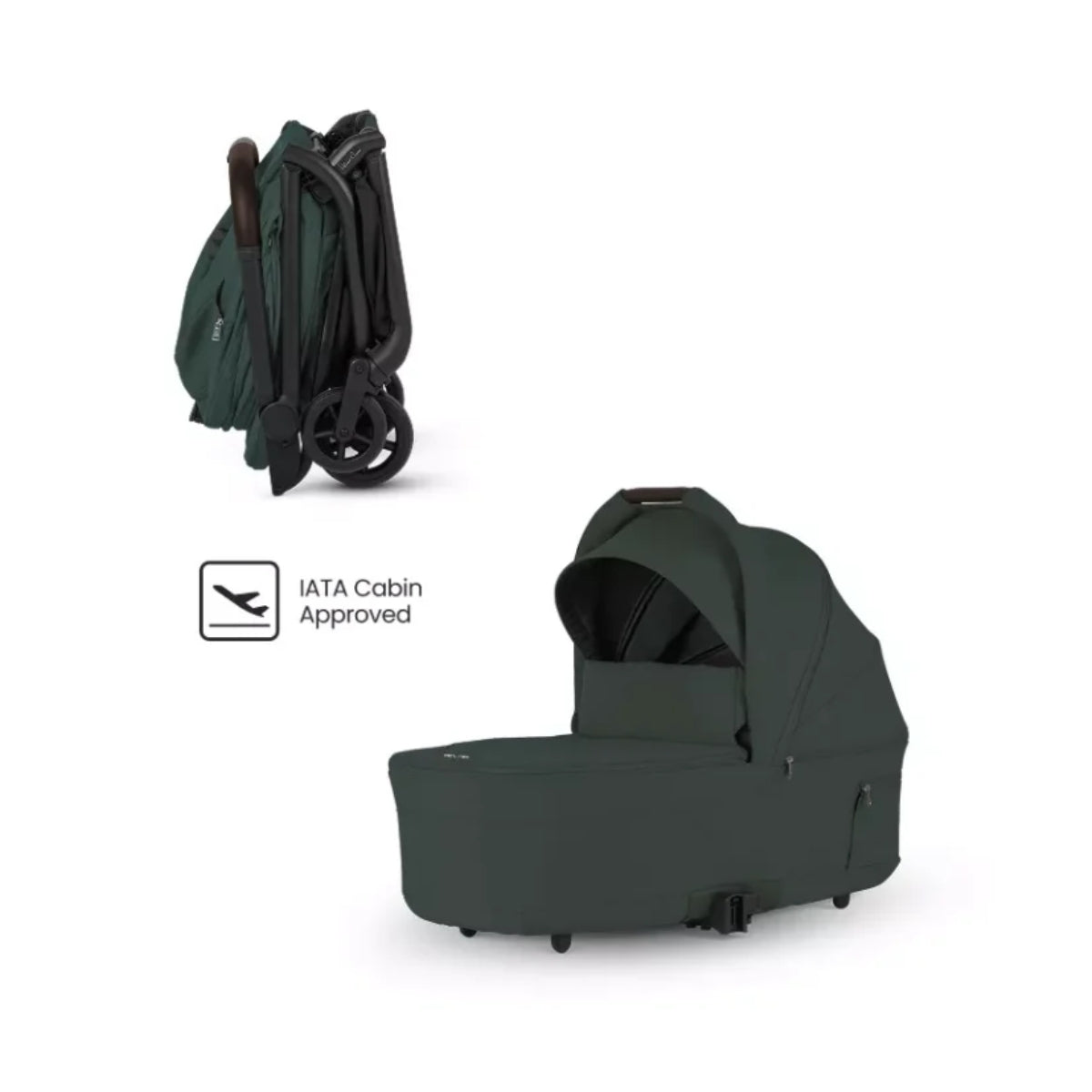 Silver Cross Nia Compact Bassinet - Conifer