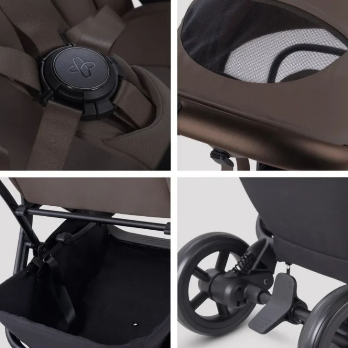 Silver Cross Nia Compact Travel Stroller Bundle - Chocolate
