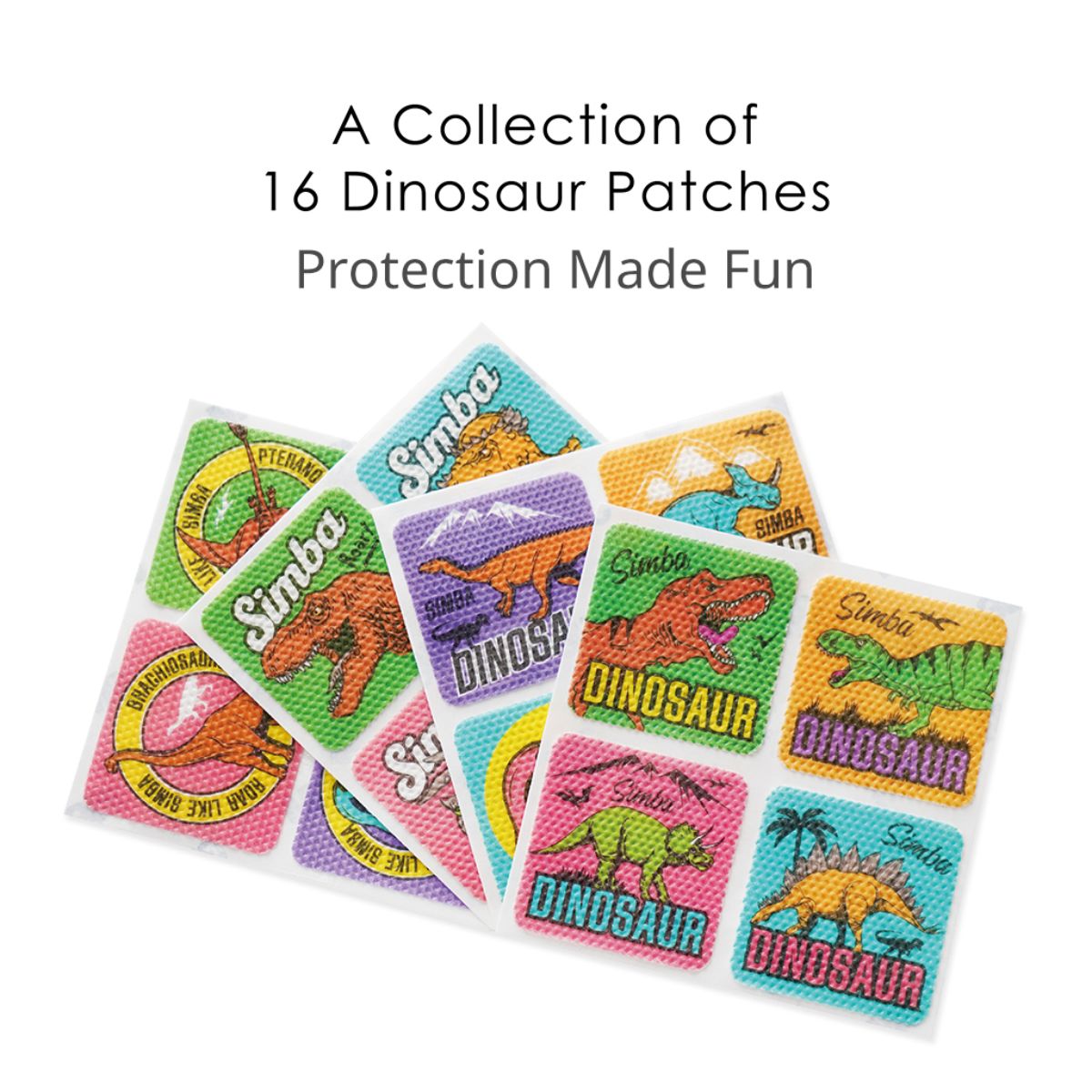 Simba Natural Mosquito Repellent Stickers/Patches 16 pcs - Dinosaur