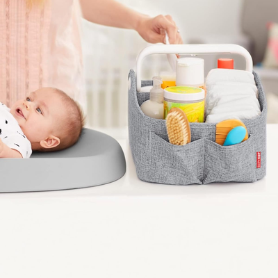 Skip Hop Nursery Style Light Up Diaper Caddy - Grey
