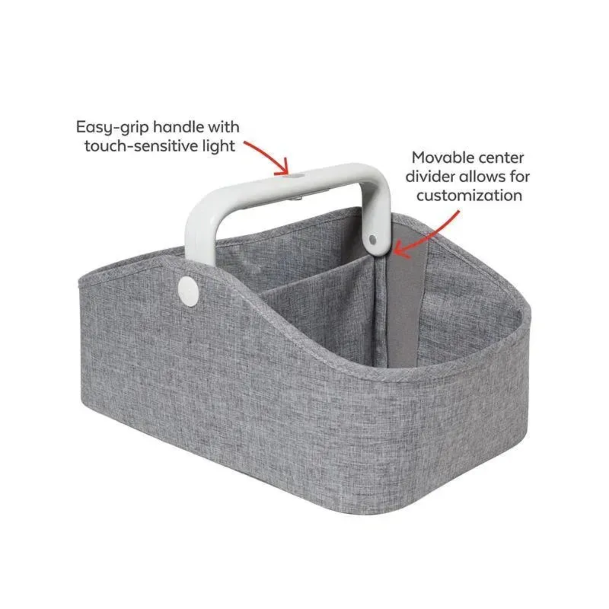 Skip Hop Nursery Style Light Up Diaper Caddy - Grey