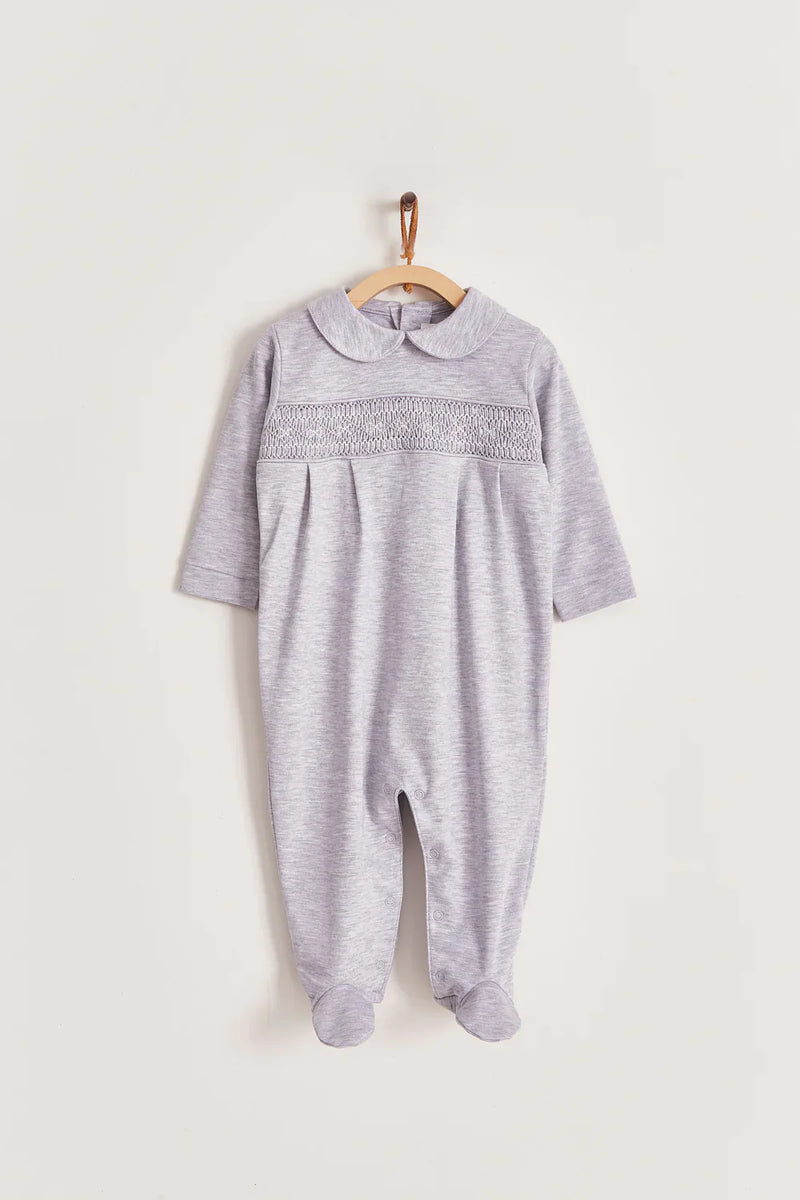 Babycottons Smock Playsuit - Grey