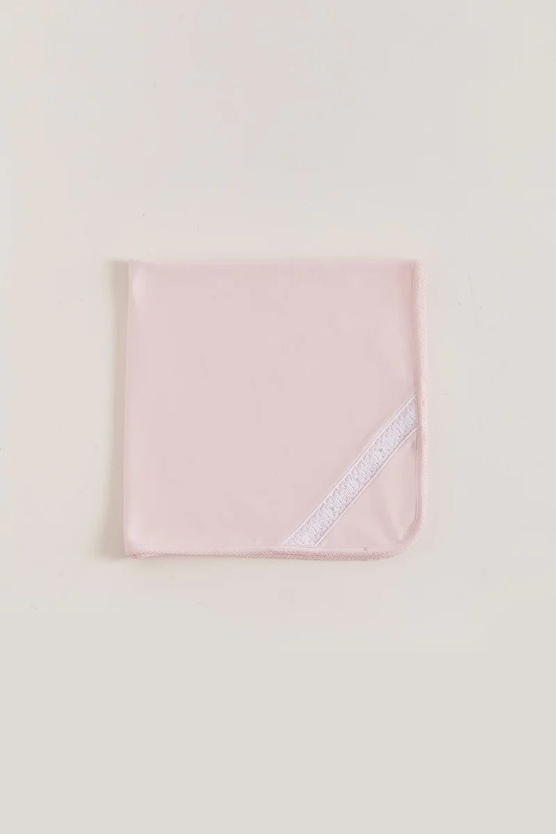 Smock Receiving Blanket - Pink