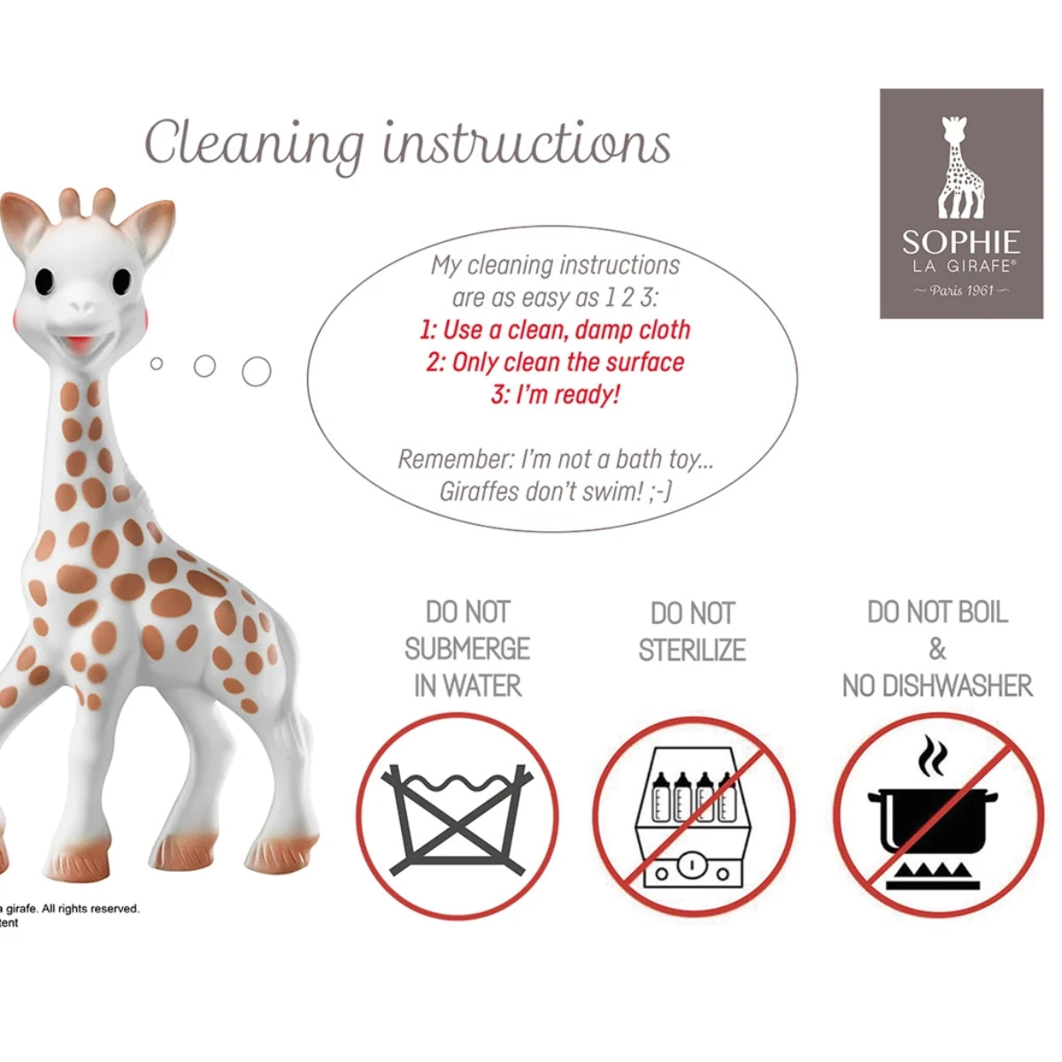 Sophie la Girafe Baby Teether, White Box- Classic on Luna Baby Store Miami