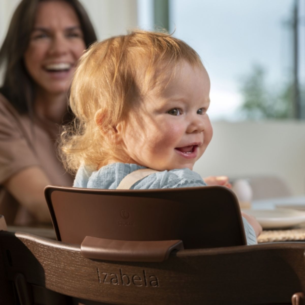 Stokke Tripp Trapp High Chair Natural with Tray - Heather Mauve on Luna Baby Store Miami