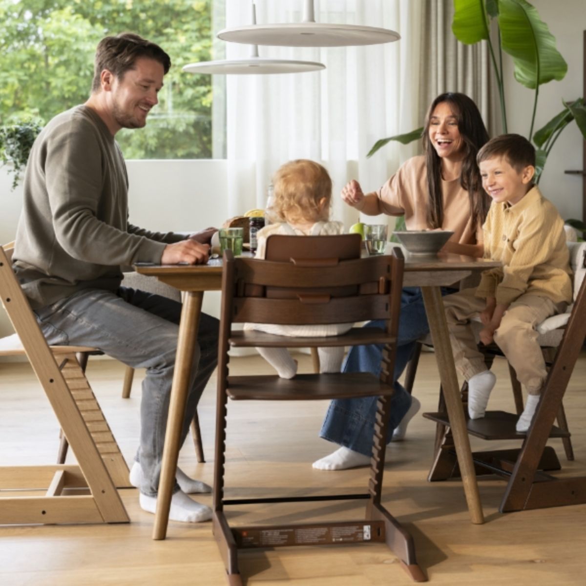 Stokke Tripp Trapp High Chair Natural with Tray - Heather Mauve