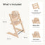 Stokke Tripp Trapp High Chair Natural with Tray - Heather Mauve on Luna Baby Store Miami
