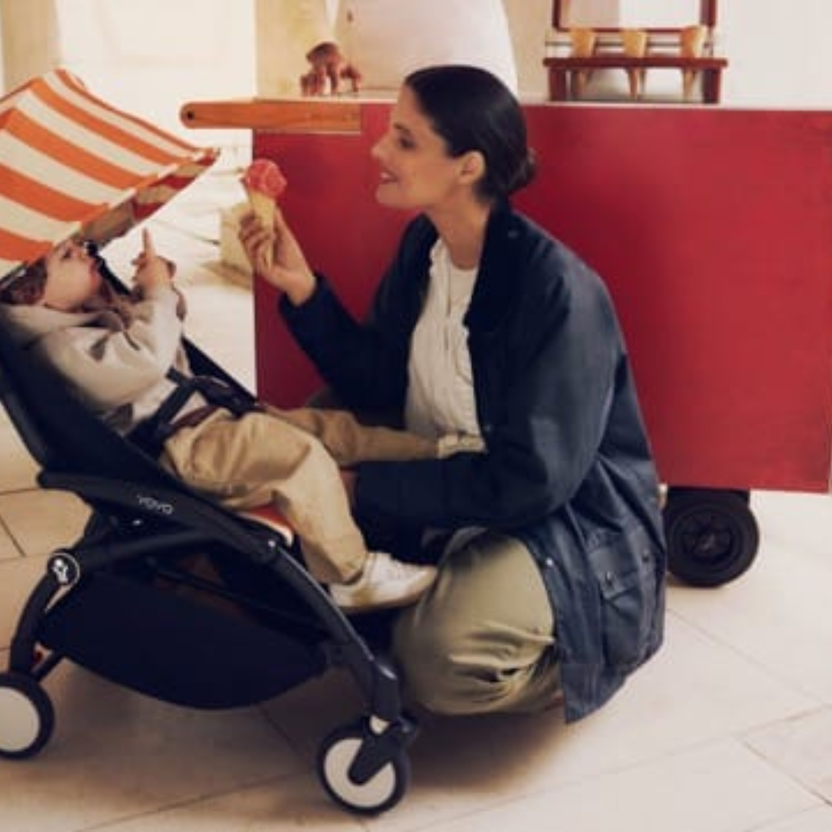 Stokke YOYO3 6+ Riviera Limited Edition Ultra-Compact Stroller - Capri/Black Frame on Luna Baby Store Miami