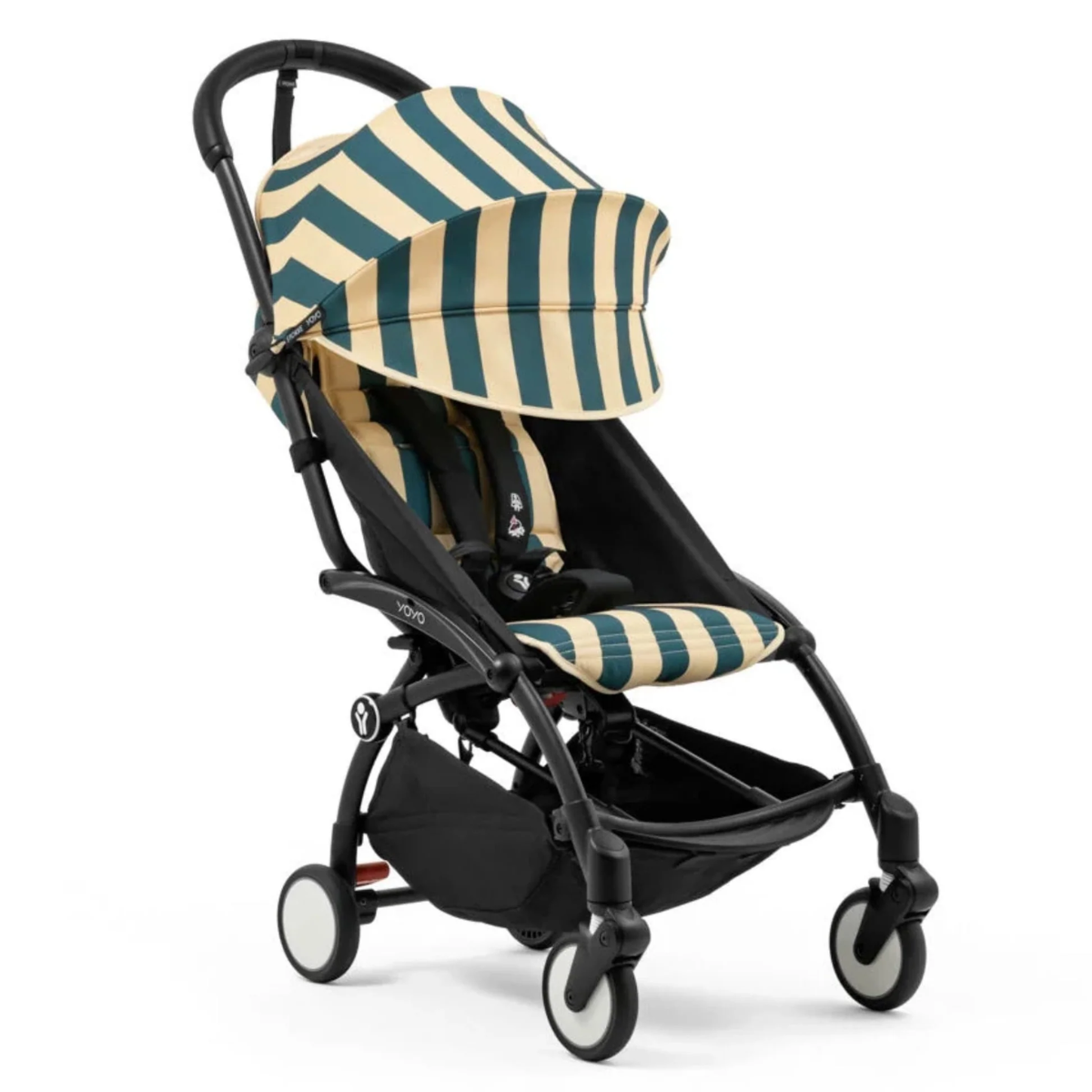 Stokke YOYO3 6+ Riviera Limited Edition Ultra-Compact Stroller - Monaco/Black Frame