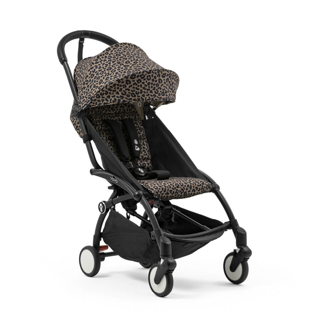 Stokke YOYO3 6+ Wild Collection Ultra-Compact Stroller - Leopard/Black Frame