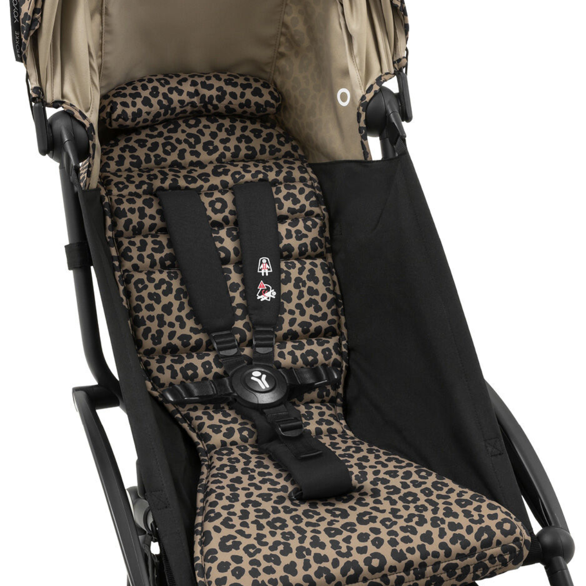 Stokke YOYO3 6+ Wild Collection Ultra-Compact Stroller - Leopard/Black Frame