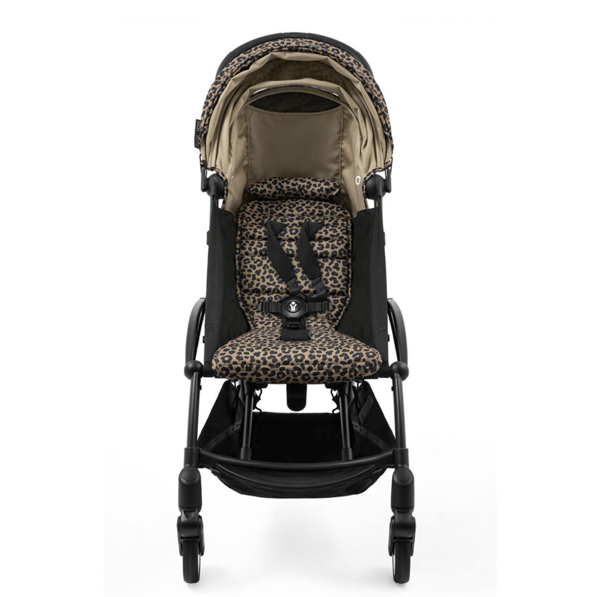 Stokke YOYO3 6+ Wild Collection Ultra-Compact Stroller - Leopard/Black Frame on Luna Baby Store Miami