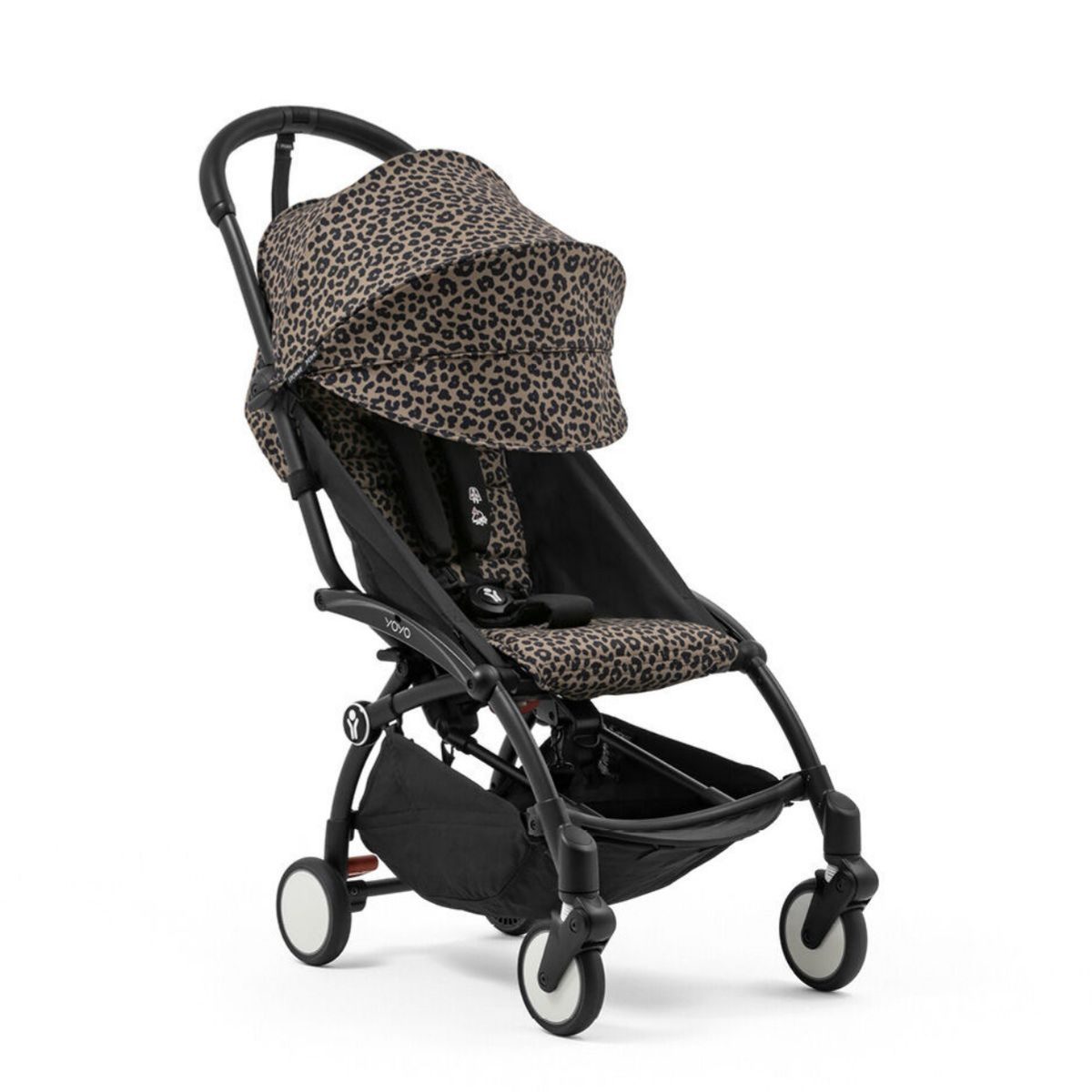Stokke YOYO3 6+ Wild Collection Ultra-Compact Stroller - Leopard/Black Frame