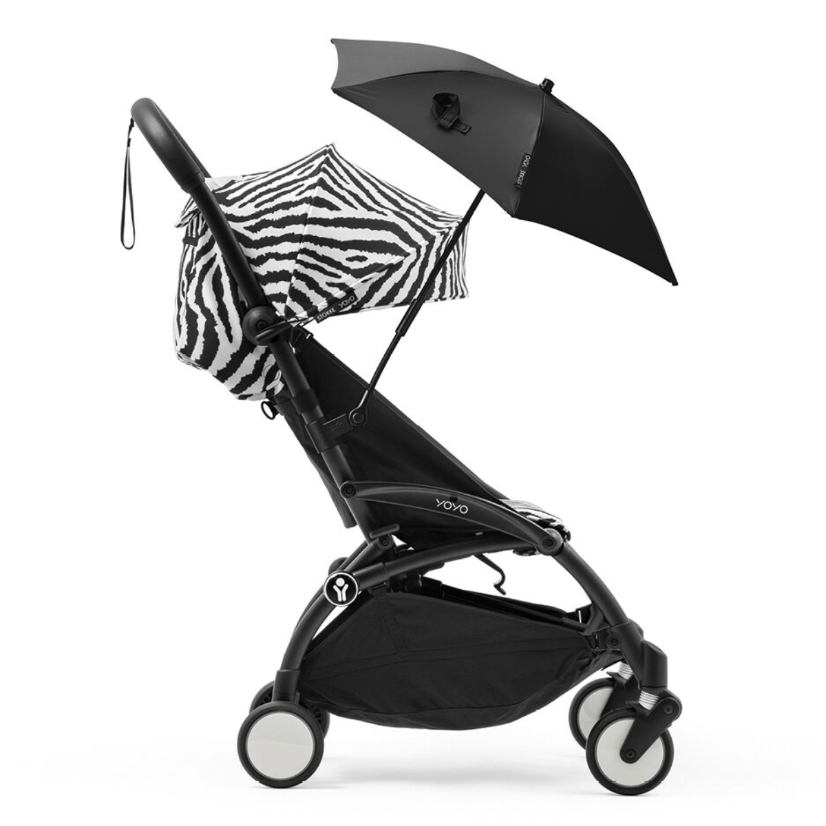 Stokke YOYO3 6+ Wild Collection Ultra-Compact Stroller - Zebra/Black Frame