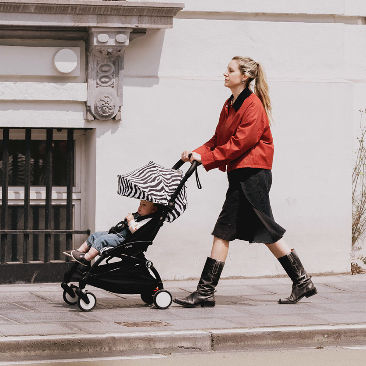 Stokke YOYO3 6+ Wild Collection Ultra-Compact Stroller - Zebra/Black Frame