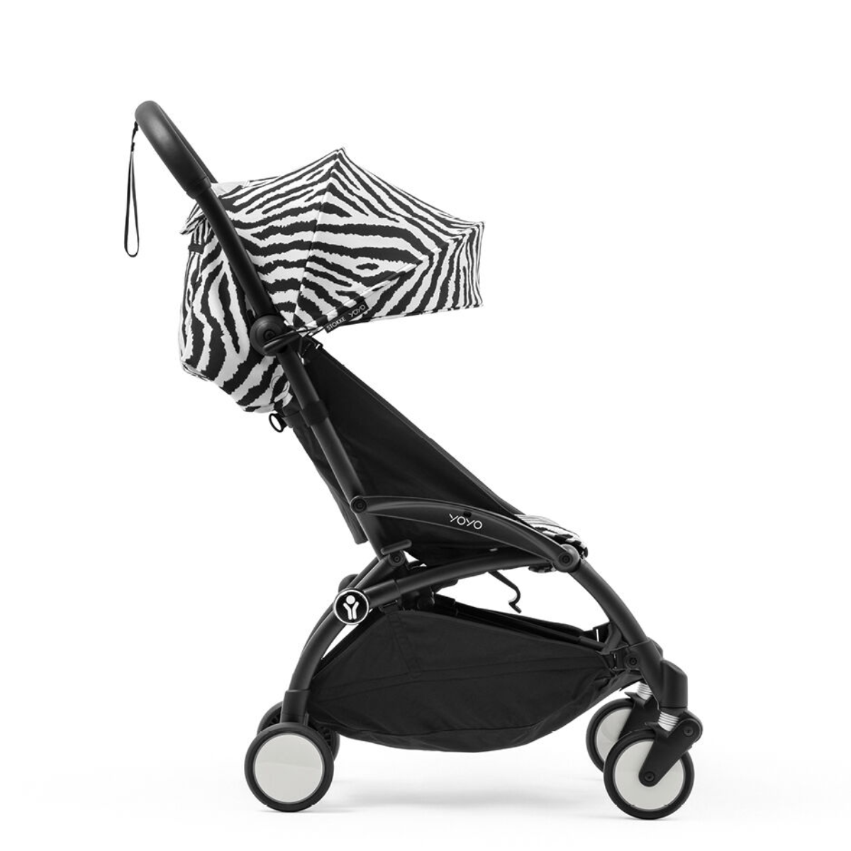 Stokke YOYO3 6+ Wild Collection Ultra-Compact Stroller - Zebra/Black Frame