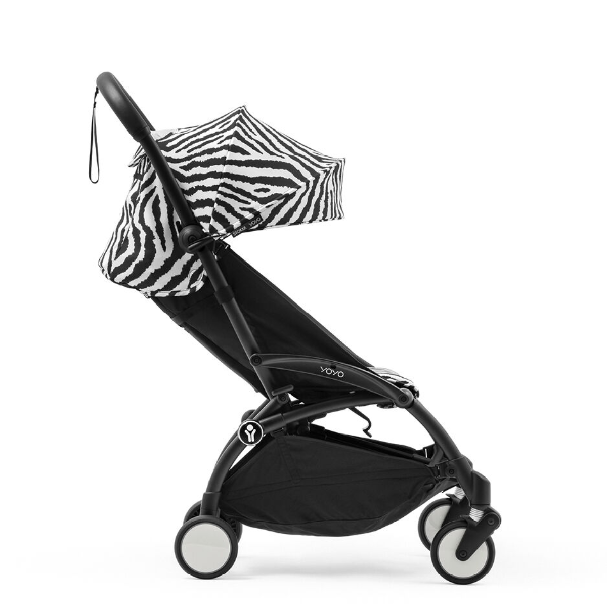 Stokke YOYO3 6+ Wild Collection Ultra-Compact Stroller - Zebra/Black Frame