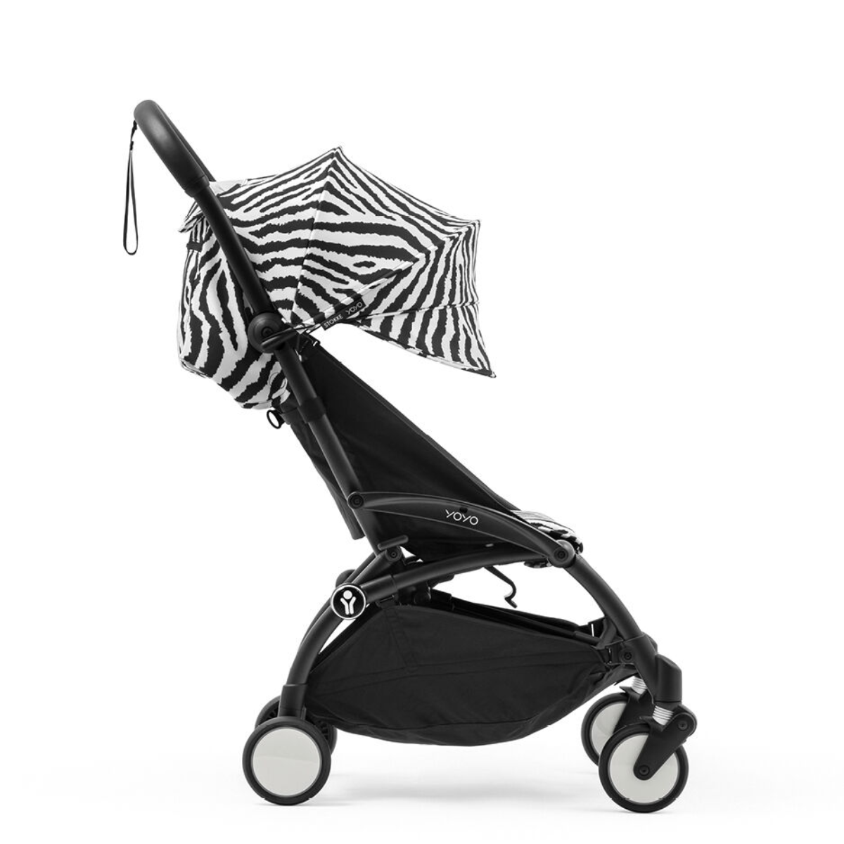 Stokke YOYO3 6+ Wild Collection Ultra-Compact Stroller - Zebra/Black Frame