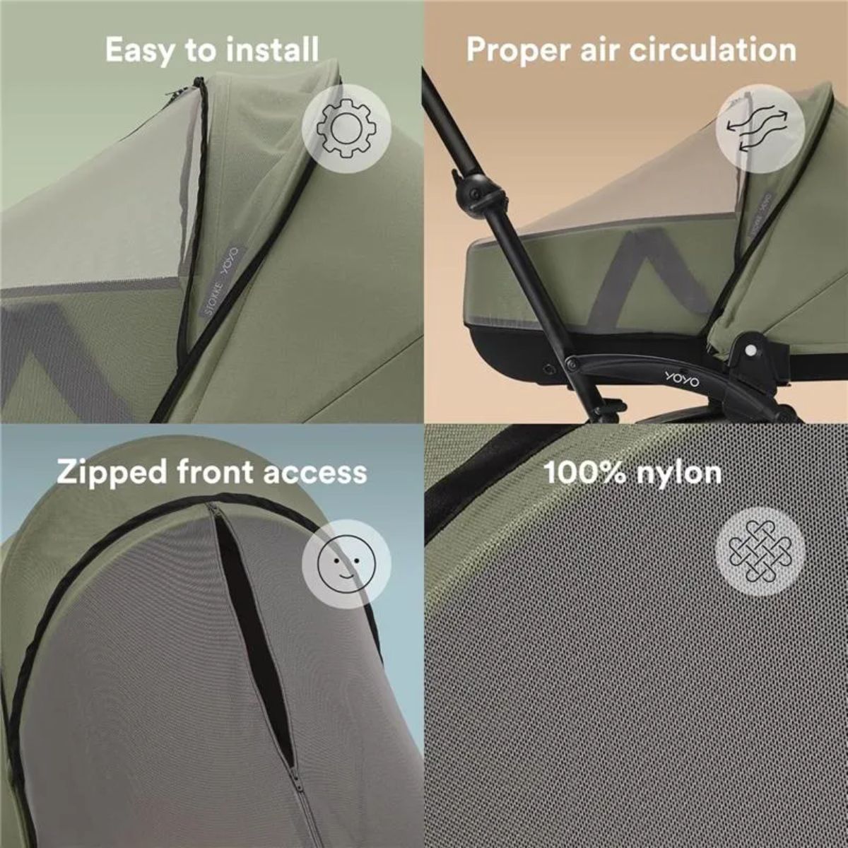 Stokke YOYO Rede Mosquiteira Para Recém-Nascido - Perfect Fit & Easy Access
