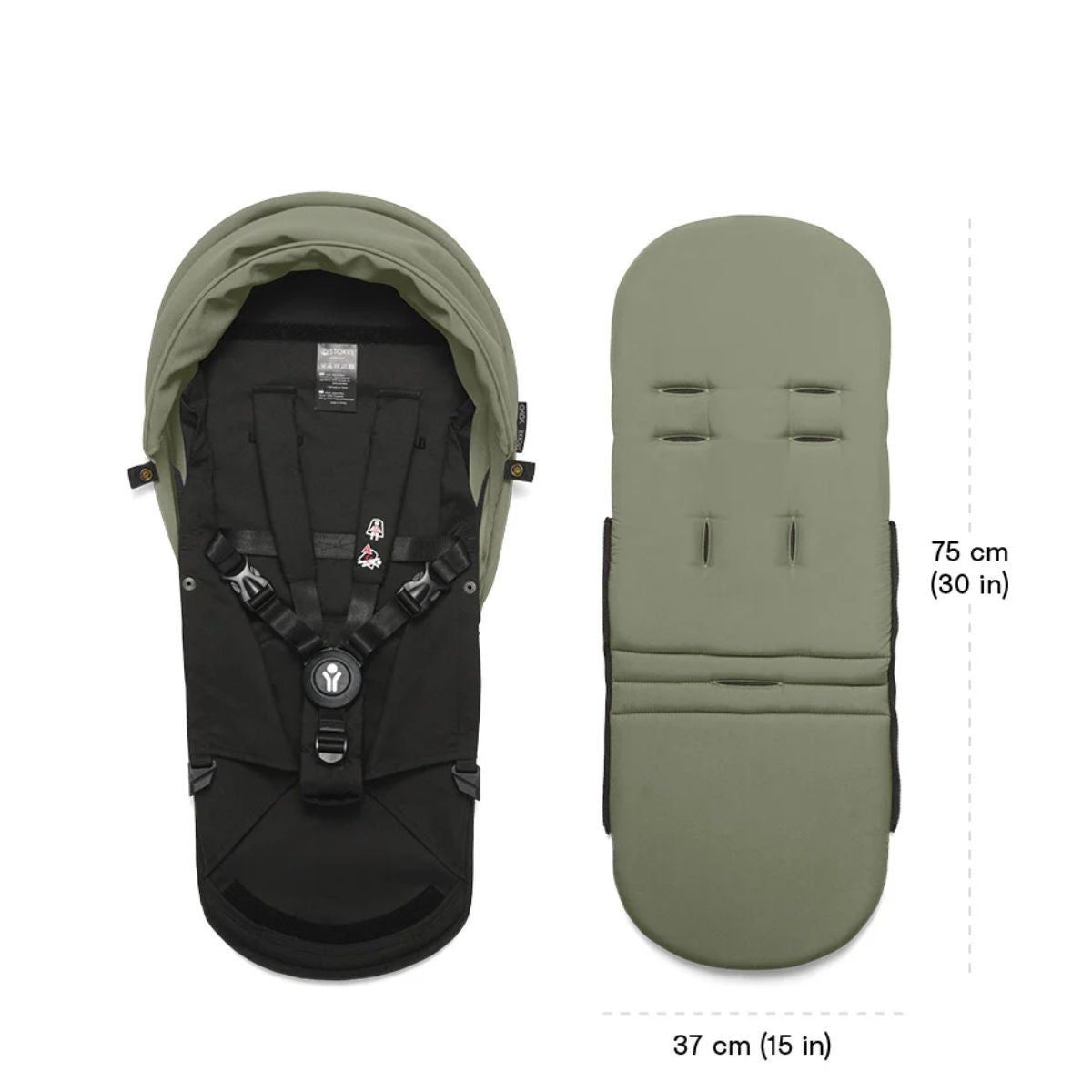 Stokke YOYO³ 0+ Newborn Pack - Olive on Luna Baby Store Miami