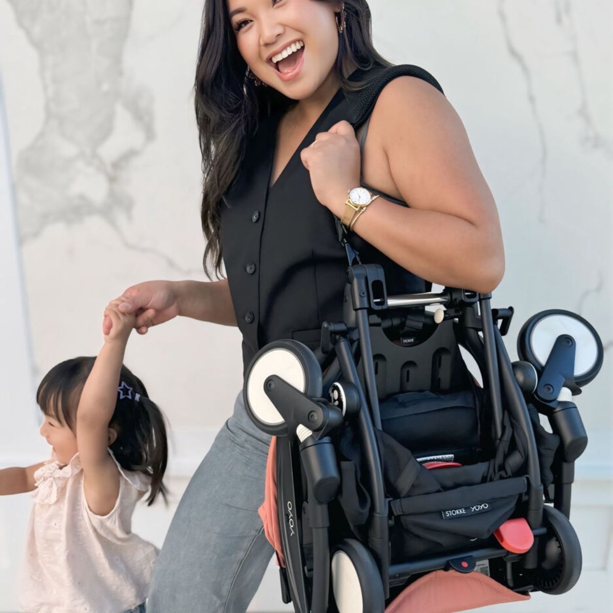 Stokke YOYO³ Stroller - Ginger On Black