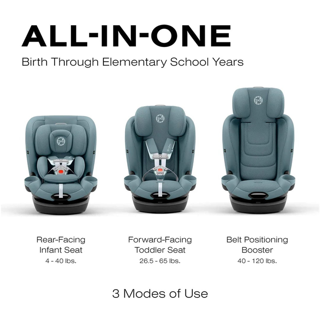 Cybex Callisto G 360° Rotating All-in-One Convertible Car Seat - Stormy Blue - All in One for Long Term Use