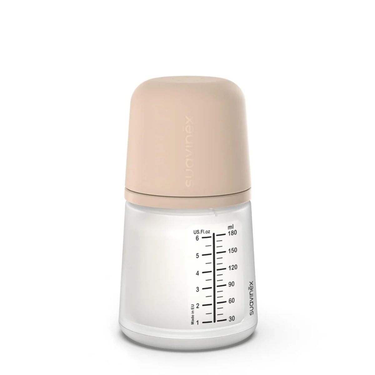 Suavinex Zero.Zero Anti-Colic Baby Bottle 6 oz Adaptable Flow 0M+ - Light Tone