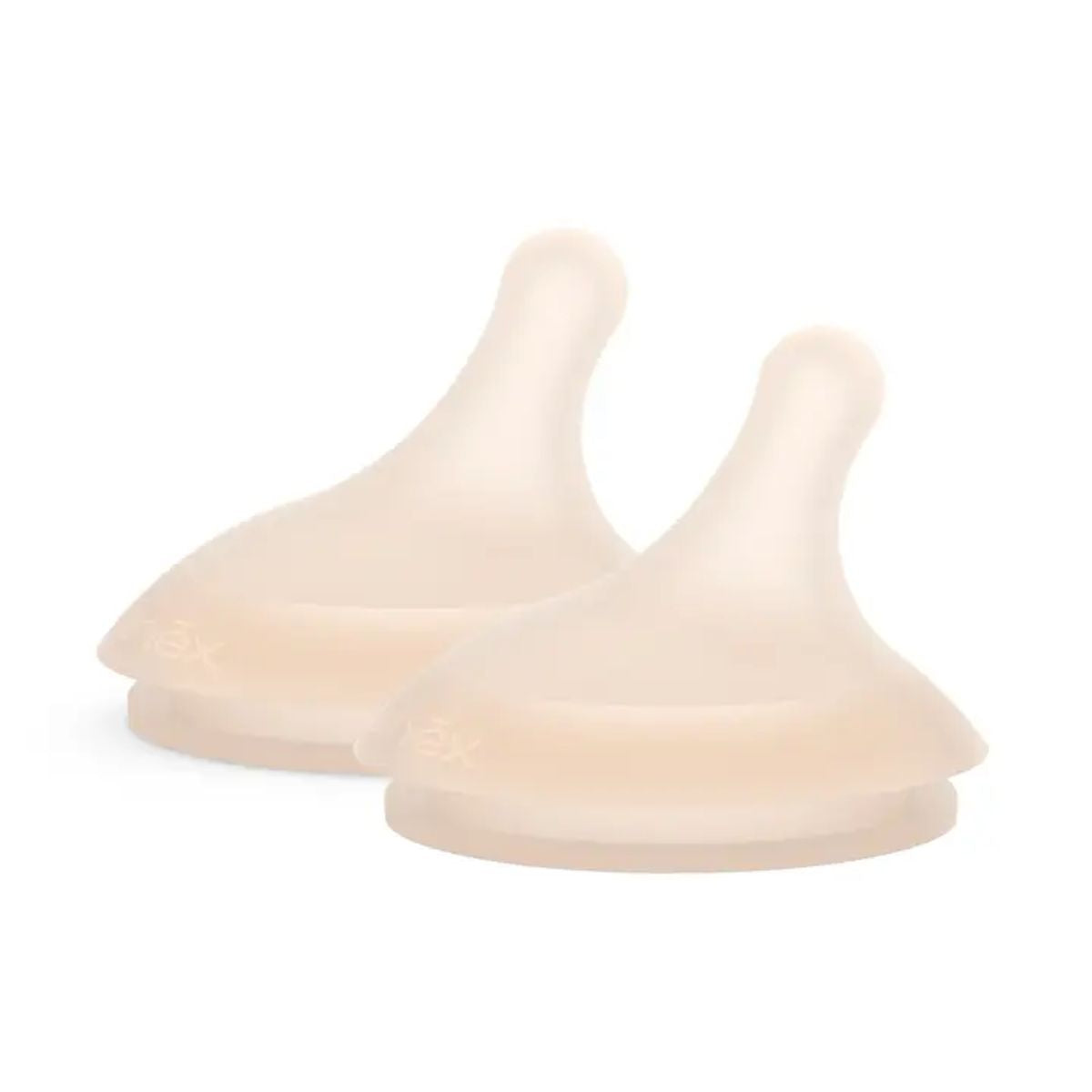 Suavinex Zero.Zero Asymmetrical Silicone Nipple Adaptable Flow 0M+ 2 Pack - Light Tone