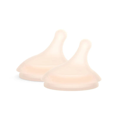 Suavinex Zero.Zero Asymmetrical Silicone Nipple Dense Flow 6M+ 2 Pack - Fair Tone