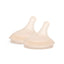 Suavinex Zero.Zero Asymmetrical Silicone Nipple Medium Flow 3M+ 2 Pack - Light Tone
