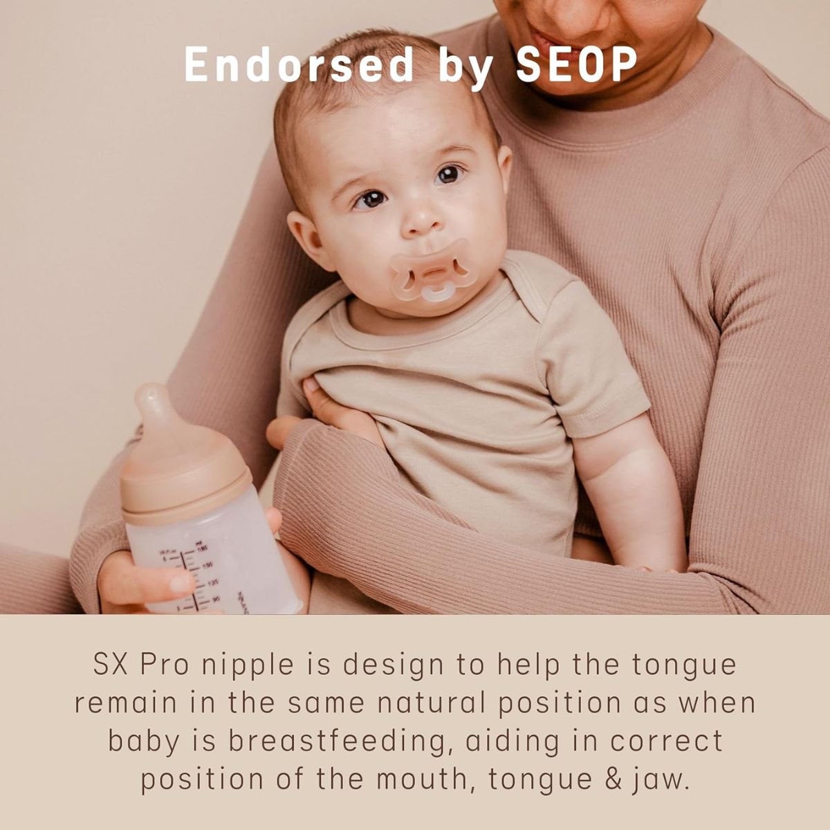 Suavinex Zero.Zero Silicone Pacifier SX Pro 0-6M - Light Tone