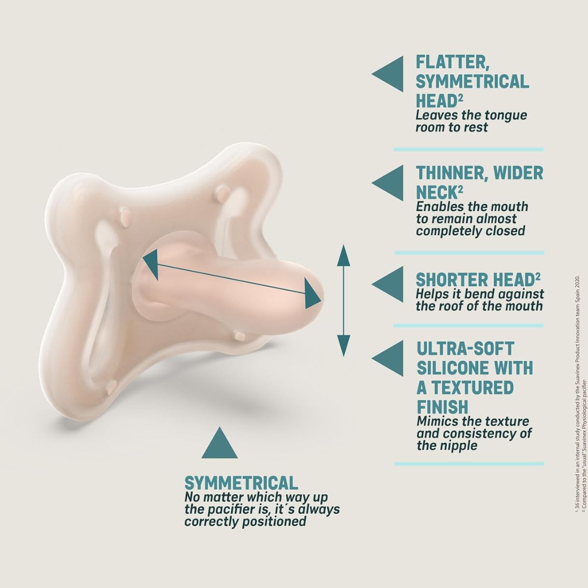 Suavinex Zero.Zero Silicone Pacifier SX Pro 0-6M - Medium Tone