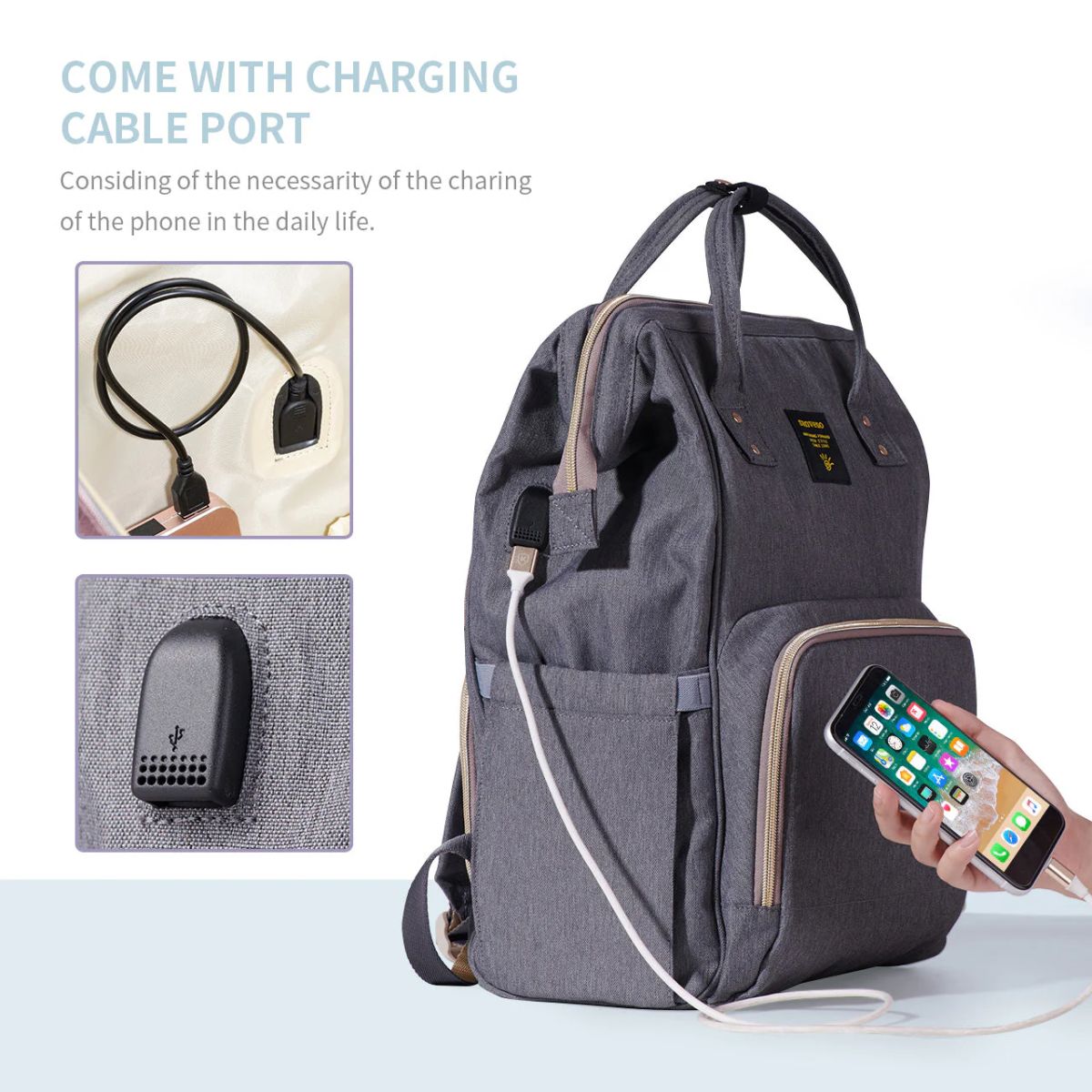 Sunveno Classic Diaper Backpack - Black