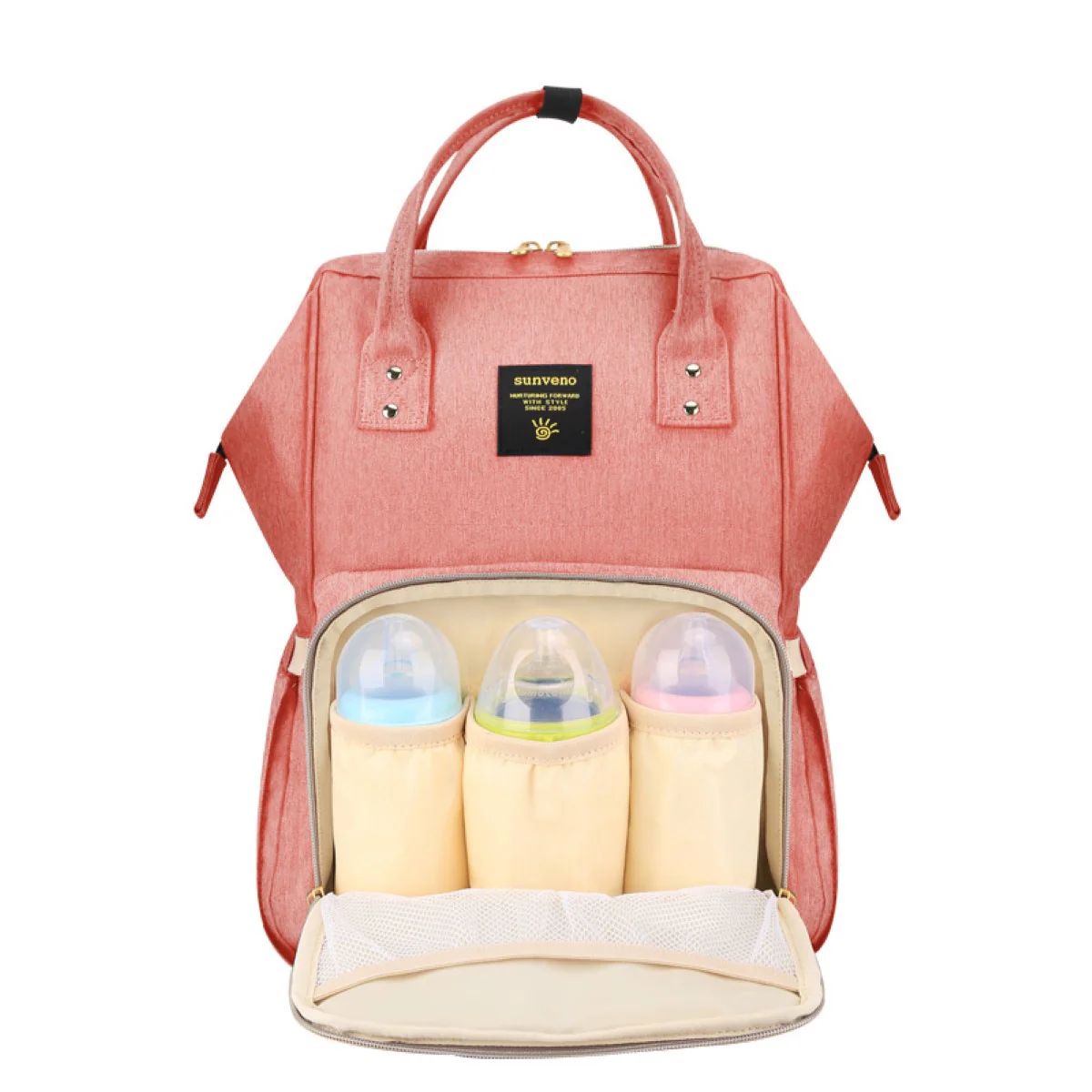 Sunveno Classic Diaper Backpack - Pink on Luna Baby Store Miami