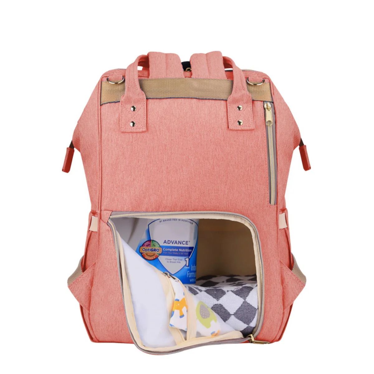 Sunveno Classic Diaper Backpack - Pink on Luna Baby Store Miami