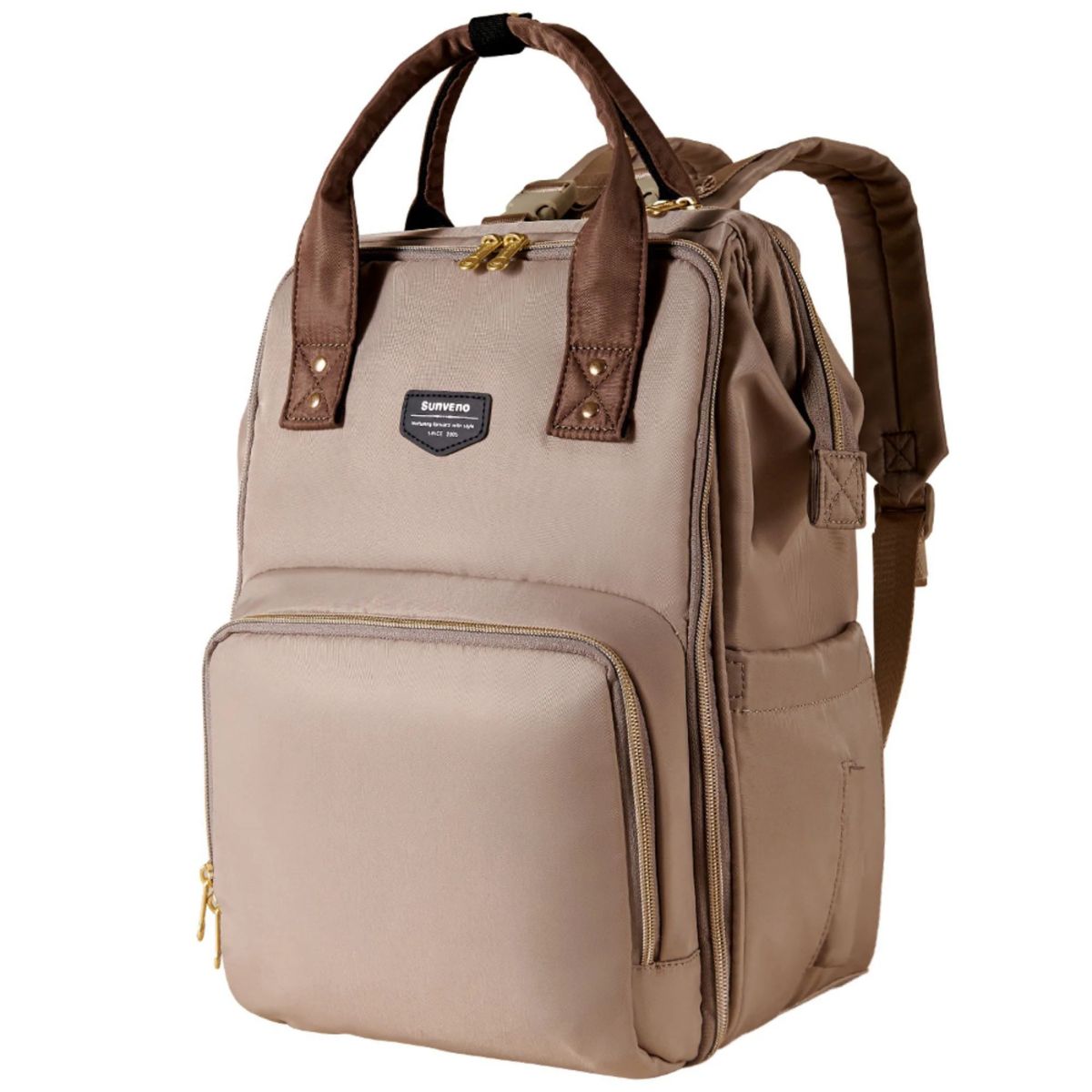 Sunveno Open Wide Diaper Backpack - Brown