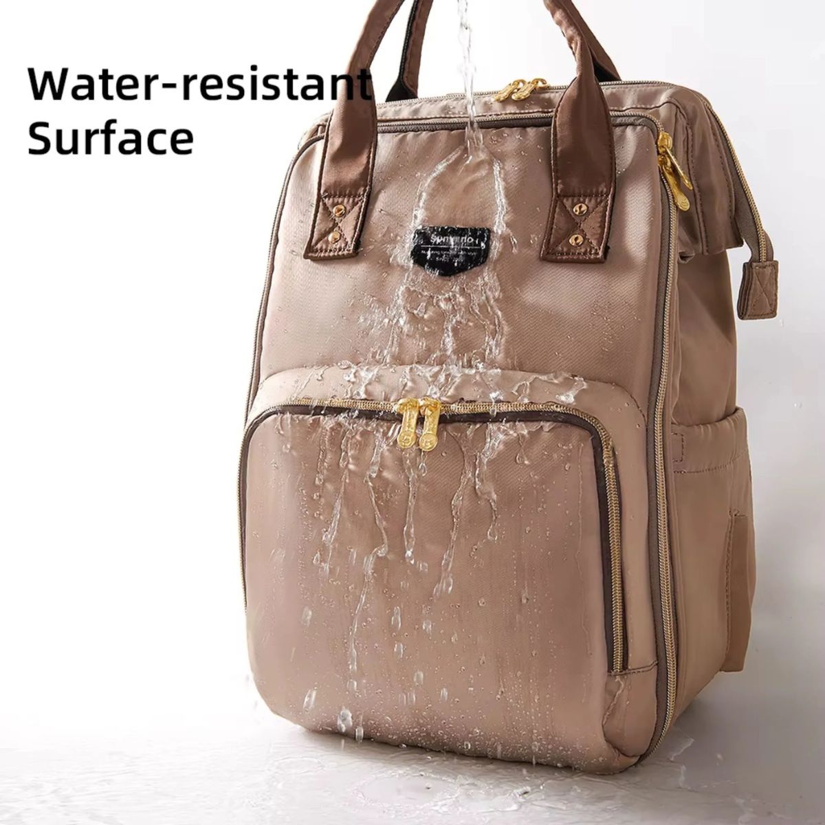 Sunveno Open Wide Diaper Backpack - Brown