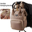 Sunveno Open Wide Diaper Backpack - Brown on Luna Baby Store Miami
