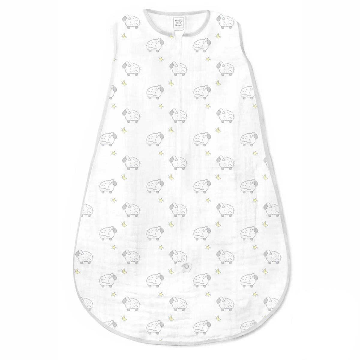 Swaddle Designs Muslin Baby Sleep Sack zzZipMe Little Lambs Sterling - 0-6M