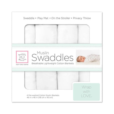 Swaddle Designs Muslin Swaddle Blanket - 4 pack