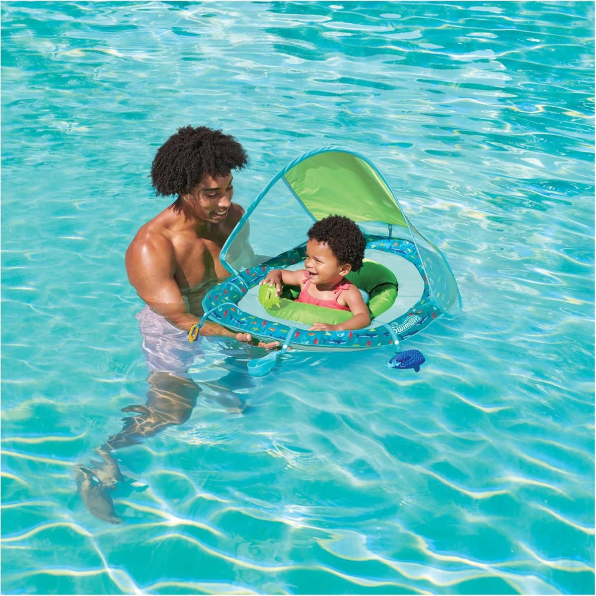 SwimWays Baby Spring Float Sun Canopy 9-24M - Splash N' Play - Safe Water Introduction